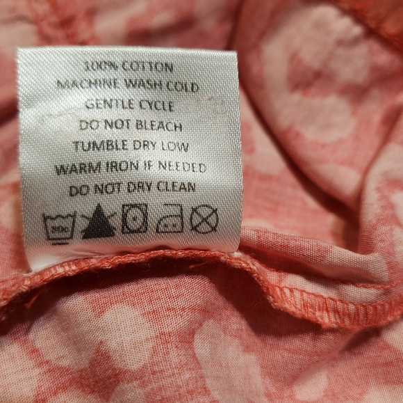 Mud Pie Coral Leopard Print Cotton Tiered Dress - Picture 6 of 6